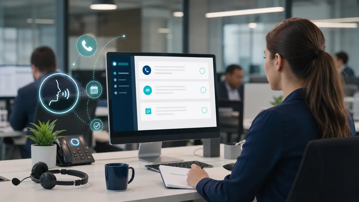 Recruitment operations-werkplek met telefoonautomatisering die recruiteropvolging ondersteunt